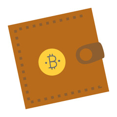 Cute Cryptocurrency Flat Icon Illustration 