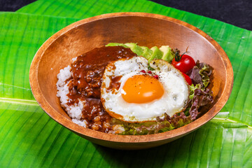 ロコモコ　ハワイ料理　Loco Moco, a famous Hawaiian dish