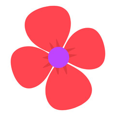 Cute Flowers and Floral Flat Icon Illustration 