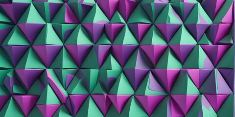 illustration of abstract art composed of overlapping triangles in vibrant colors