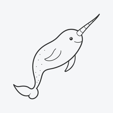 recommend clip art: Stunning Narwhal Line Art Vector Set, Majestic and Elegant Illustrations for Your Designs