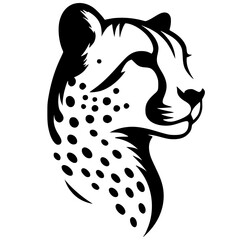 Leopard head silhouette