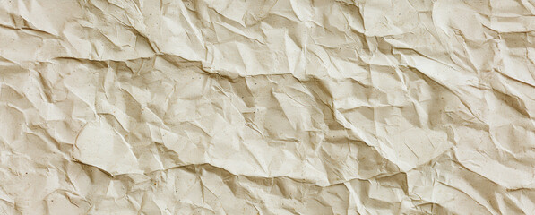 Close up of wrinkled brown paper texture
