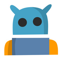 Fototapeta premium Cute Technology Flat Icon Illustration 
