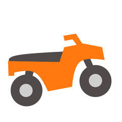 Cute Transportation Vehicle Flat Icon Illustration 