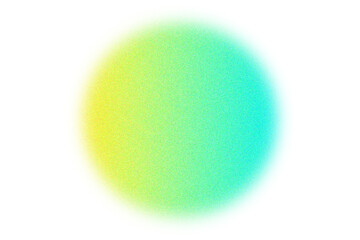 Abstract blurry yellow blue gradient circle shape noise texture design element