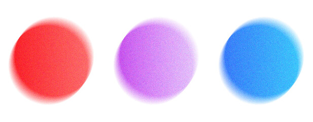 Abstract blurry gradient circle shape noise texture design elements