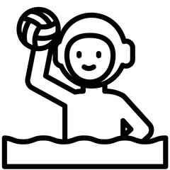 Water polo. outline icon