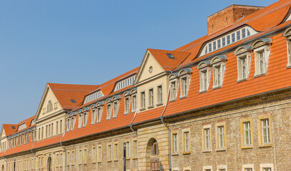 Fototapeta premium Historic barrack buildings at the Petersberg citadel in Erfurt, Germany