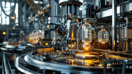 Cutting-edge industrial processes in a factory