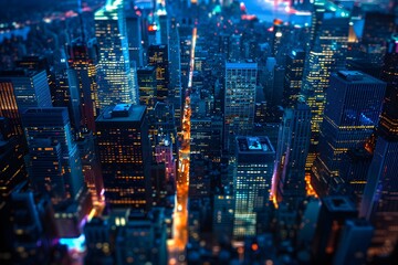 Obraz premium futuristic towering cityscape