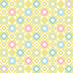 geometric seamless pattern. Abstract graphic background with squares, flower geometric.