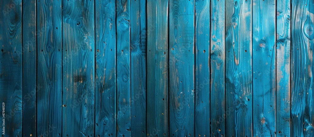 Poster blue wooden texture background panel with copy space image.