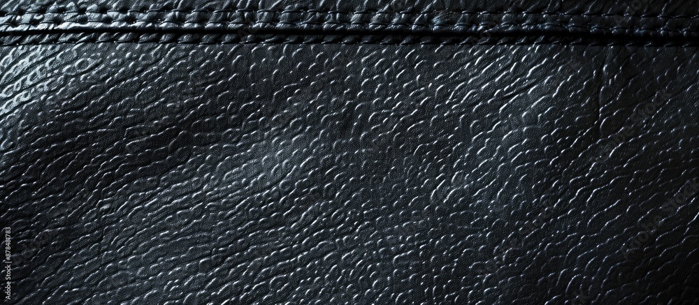 Aufkleber background featuring a black leather texture with copy space image.