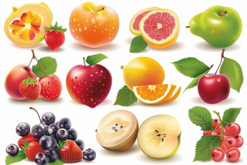 Naklejka premium fruit menu design