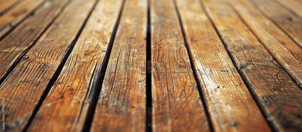Poster detailed close up of a wooden texture with a line pattern in the foreground, creating an interesting