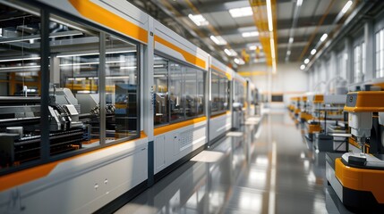 High-tech factory with advanced machinery