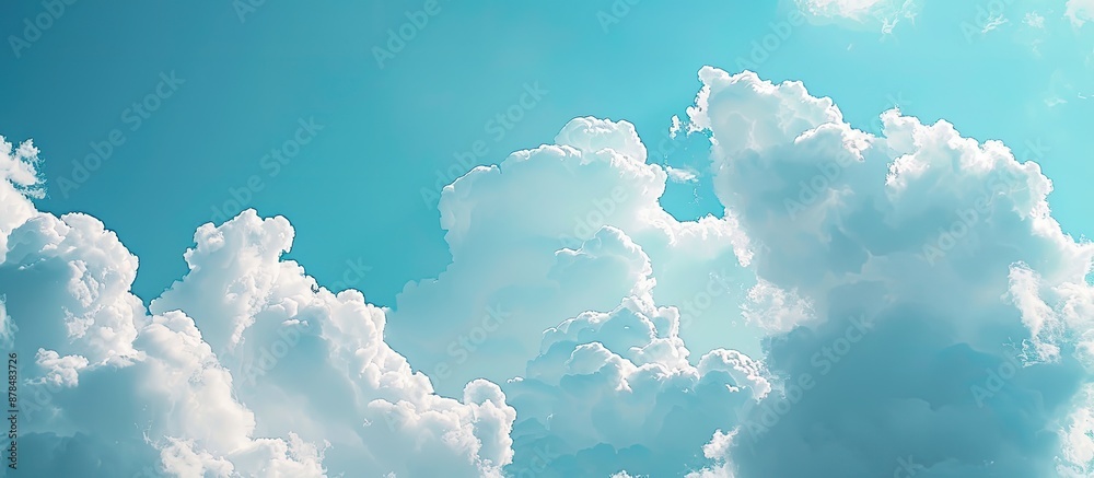 Aufkleber cloud-dappled blue sky setting with copy space image.