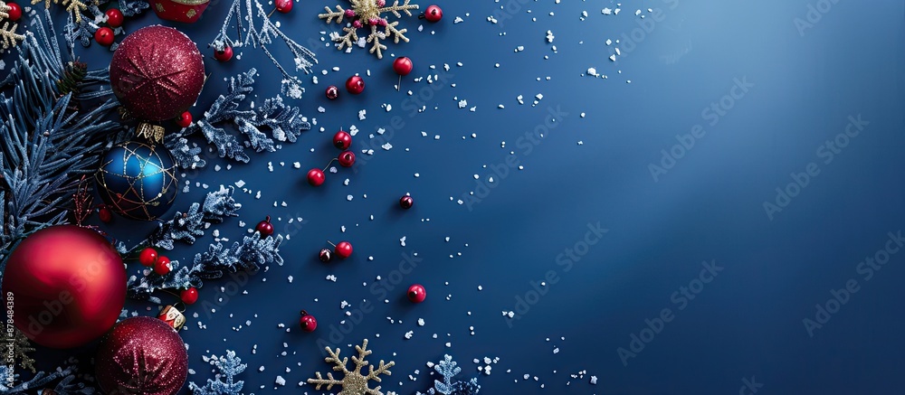 Poster abstract background showcasing christmas decoration with available copy space image.
