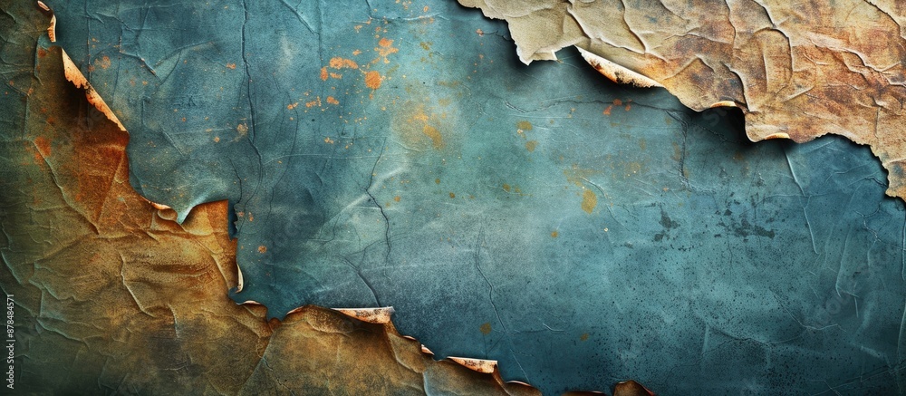 Poster Creating a unique background using a torn paper texture requires patience for the best results with a copy space image.