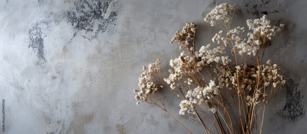 Poster Dried flowers displayed against a background with copy space image.