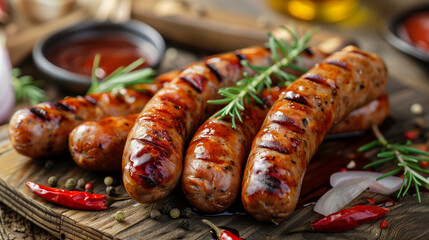 grilled sausages