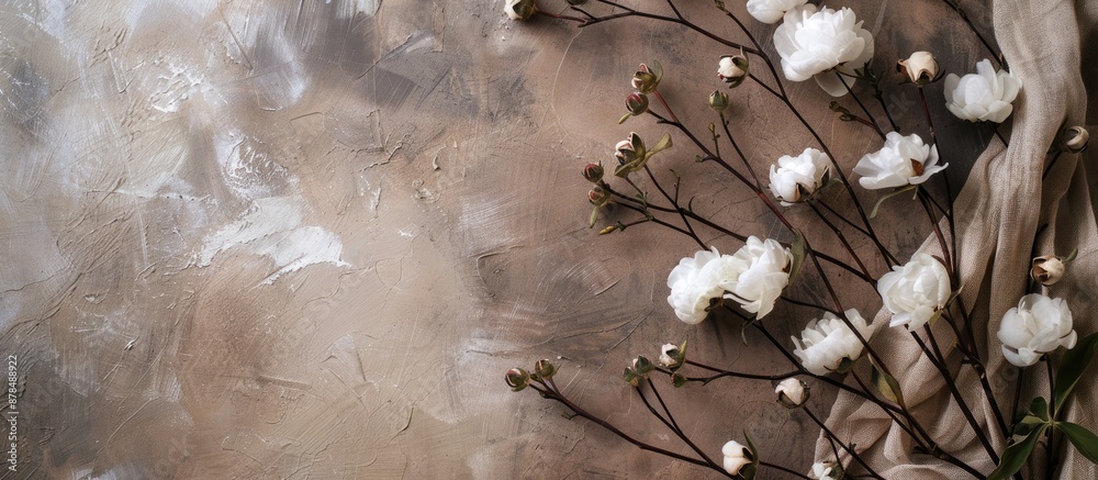 Poster eco-friendly cotton backdrop with a copy space image.