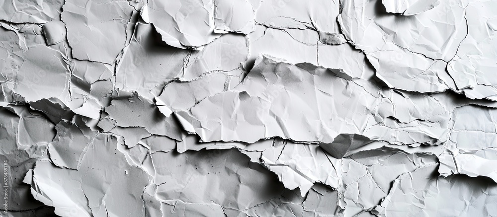 Poster Abstract background with torn paper collage style in black and white, offering copy space image for text insertion.