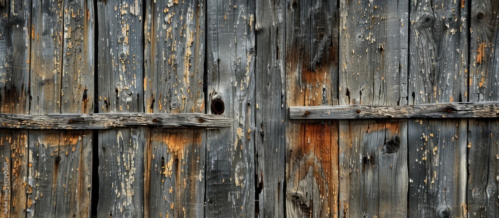 Poster background of a dilapidated barn featuring old wooden boards with a textural appearance ready for a 