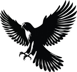 Obraz premium Falcon silhouette vector art illustration. Generative AI