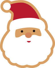 Christmas gingerbread in the shape of Santa Claus vector. 
Holiday pastries vector.