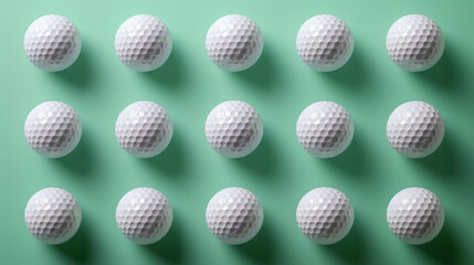 a pattern of golf balls