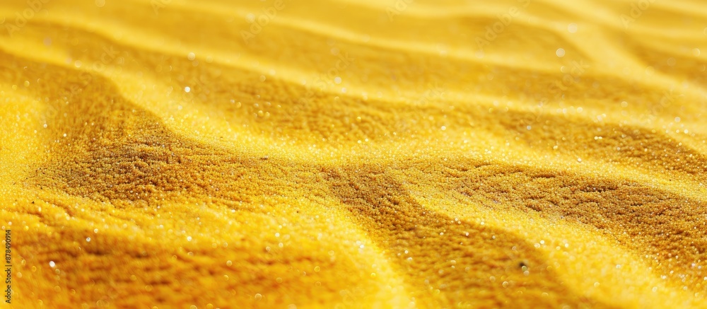 Poster floor texture background with yellow sand, copy space image.