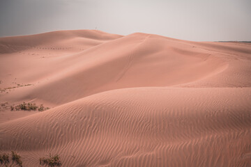 Beautiful untouched sand dunes in Inner Mongolia, China