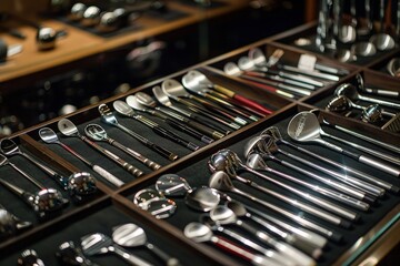 a drawer filled with lots of silverware and spoons