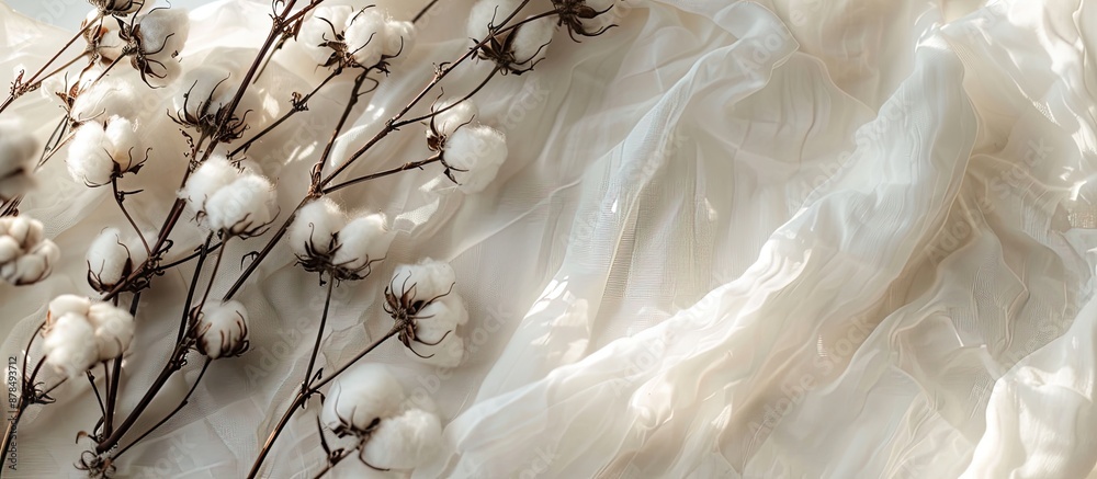 Poster eco-friendly cotton backdrop with a copy space image.