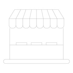 Store icon line design. Store vector illustration. Vector Simple icon. Eps 10. 