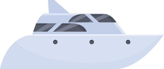 Minimalist illustration featuring a luxurious yacht sailing on calm water, evoking feelings of freedom and adventure