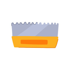 floor notched trowel cartoon. construction tiler, tiles cement, plaster float floor notched trowel sign. isolated symbol vector illustration