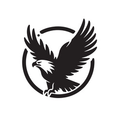 Obraz premium Eagle Silhouette vector illustration