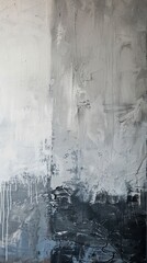 Abstract black and white painting with dripping paint, adding drama and sophistication. Modern artwork on canvas captures artistic creativity with unique design. Perfect for stylish wall decor