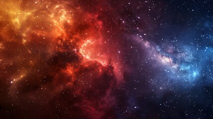Naklejka premium Abstract cosmic wallpaper with a nebula featuring swirling galaxies and vibrant hues to evoke wonder and depth in a captivating background