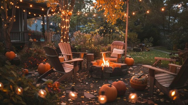 Cozy Autumn Backyard Gathering