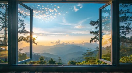 Landscape nature view background.