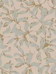 Seamless pattern with tropical flowers in watercolor style