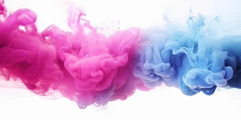 Fototapeta premium Abstract Ink Swirl in Pink and Blue Colors