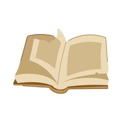 school old book cartoon. parchment case, literature knowledge, shelf study school old book sign. isolated symbol vector illustration