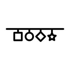 decoration icon, sign, symbol in line style. Vector illustration