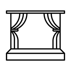 stage icon in line style. Vector illustration