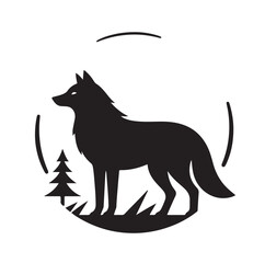 Wolf Silhouette vector illustration